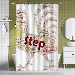 Fighting Golden Rooster  Shower Curtain 48  X 72  (small)  by Pantherworld143