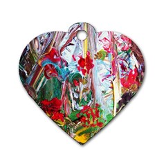 Eden Garden 1 6 Dog Tag Heart (one Side) by bestdesignintheworld