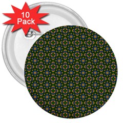 Df Chocolate Hills 3  Buttons (10 Pack)  by deformigo