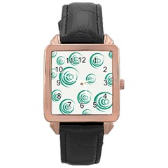 Rounder V Rose Gold Leather Watch 