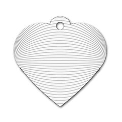 Pattern Background Monochrome Dog Tag Heart (two Sides)