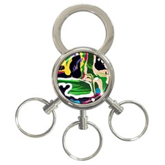 Mushroom,s Life Spin 1 1 3-ring Key Chain by bestdesignintheworld