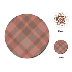 Tartan Scotland Seamless Plaid Pattern Vintage Check Color Square Geometric Texture Playing Cards Single Design (round)