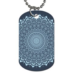 Luxury Mandala With Golden Arabesque Pattern Arabic Islamic East Style Dog Tag (two Sides) by Wegoenart