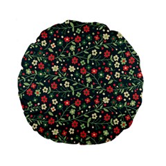 Flowering Branches Seamless Pattern Standard 15  Premium Flano Round Cushions