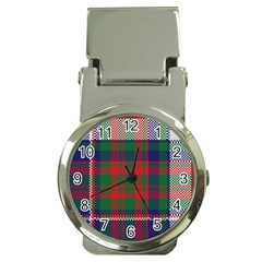 British Tartan Check Plaid Seamless Pattern Money Clip Watches