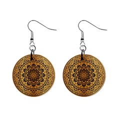 Luxury Mandala Background With Golden Arabesque Pattern Arabic Islamic East Style Premium Vector Mini Button Earrings by Wegoenart