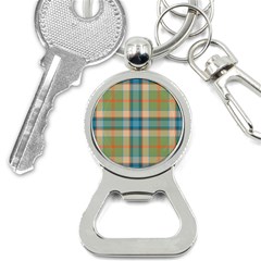 Tartan Scotland Seamless Plaid Pattern Vintage Check Color Square Geometric Texture Bottle Opener Key Chain by Wegoenart