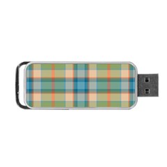 Tartan Scotland Seamless Plaid Pattern Vintage Check Color Square Geometric Texture Portable Usb Flash (two Sides) by Wegoenart