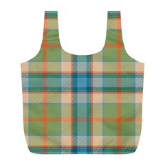 Tartan Scotland Seamless Plaid Pattern Vintage Check Color Square Geometric Texture Full Print Recycle Bag (l) by Wegoenart