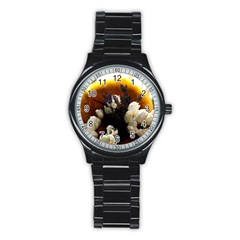 Tulips 1 2 Stainless Steel Round Watch by bestdesignintheworld