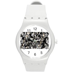 Marble Texture Round Plastic Sport Watch (m)