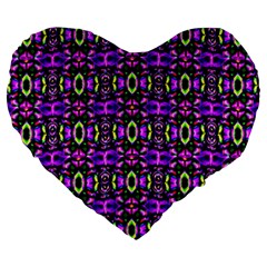 Abstract-r-5 Large 19  Premium Heart Shape Cushions by ArtworkByPatrick