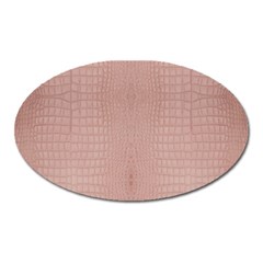 Pink Alligator Print Oval Magnet