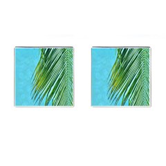 Tropical Palm Cufflinks (square) by TheLazyPineapple