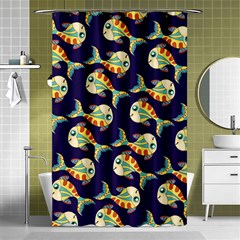 Fish Background Abstract Animal Shower Curtain 48  X 72  (small)  by Vaneshart