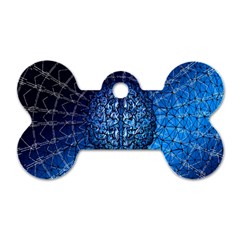 Brain Web Network Spiral Think Dog Tag Bone (two Sides) by Vaneshart