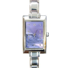 Nature Landscape Winter Snow Rectangle Italian Charm Watch by Vaneshart