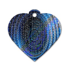 Matrix Technology Data Digital Dog Tag Heart (two Sides) by Vaneshart