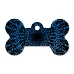 Abstract Rosette Web Network Dog Tag Bone (two Sides) by Vaneshart