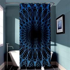 Abstract Rosette Web Network Shower Curtain 36  X 72  (stall)  by Vaneshart