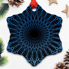 Abstract Rosette Web Network Snowflake Ornament (two Sides) by Vaneshart