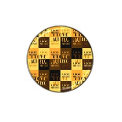 I Love Art Deco Typographic Motif Collage Print Hat Clip Ball Marker (4 Pack) by dflcprintsclothing