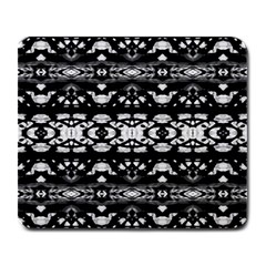 Black And White Modern Ornate Stripes Design Large Mousepads