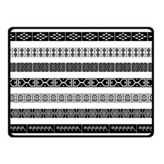 Borders Ikat Ethnic Frame Tribal Fleece Blanket (small) by Wegoenart