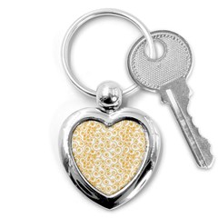 Spiral Pattern Fractal Texture Key Chain (heart)