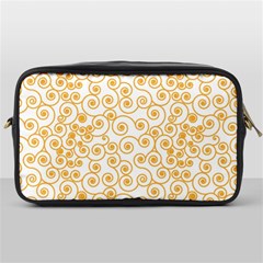 Spiral Pattern Fractal Texture Toiletries Bag (one Side) by Wegoenart