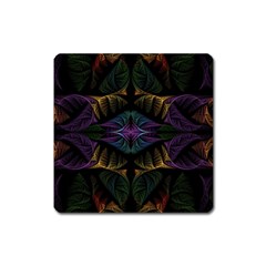 Fractal Abstract Background Pattern Art Square Magnet by Wegoenart