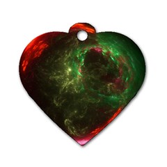 Space Cosmos Galaxy Universe Sky Dog Tag Heart (two Sides)