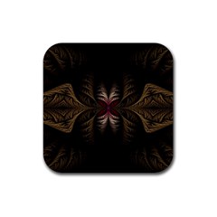 Fractal Abstract Design Mystical Rubber Coaster (square)  by Wegoenart