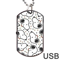 Dog Pattern Dog Tag Usb Flash (one Side) by Wegoenart