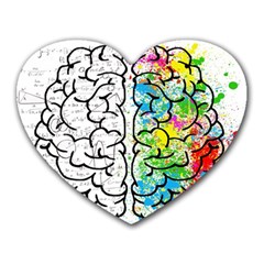 Brain Mind Psychology Idea Drawing Heart Mousepads by Wegoenart