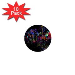 Grunge Paint Splatter Splash Ink 1  Mini Magnet (10 Pack) 