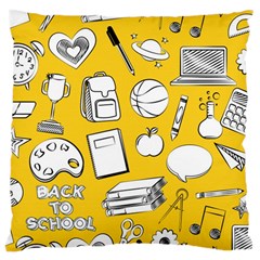 Pattern With Basketball Apple Paint Back School Illustration Large Cushion Case (one Side) by Nexatart