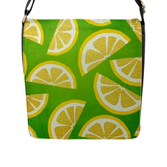 Lemon Fruit Healthy Fruits Food Flap Closure Messenger Bag (l) by Nexatart