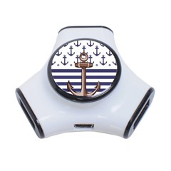 Anchor Background Design 3-port Usb Hub by Vaneshart