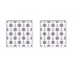 Nautical Seamless Pattern Cufflinks (square) by Vaneshart