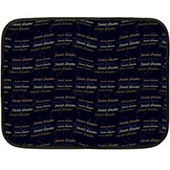 Sweet Dreams Phrase Motif Typographic Pattern Double Sided Fleece Blanket (mini) 