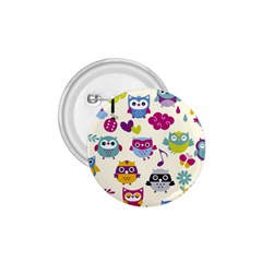 Funny Colorful Owls 1 75  Buttons