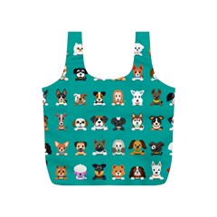 Different Type Vector Cartoon Dog Faces Full Print Recycle Bag (s) by Vaneshart