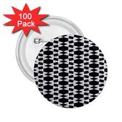 Black And White Triangles 2 25  Buttons (100 Pack)  by Sparkle