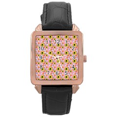 Hawaii Ghost Pink Rose Gold Leather Watch  by snowwhitegirl