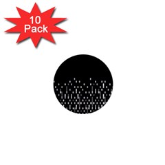 Black And White Matrix Patterned Design 1  Mini Magnet (10 Pack)  by dflcprintsclothing