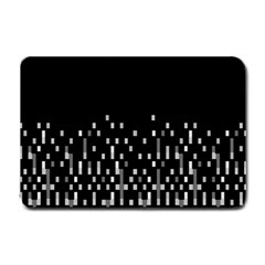 Black And White Matrix Patterned Design Small Doormat  by dflcprintsclothing