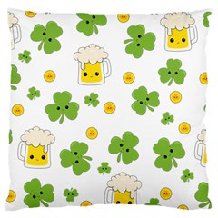 St Patricks Day Large Cushion Case (two Sides) by Valentinaart