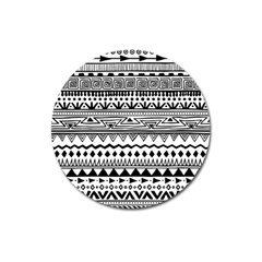 Boho Style Pattern Magnet 3  (round) by Wegoenart